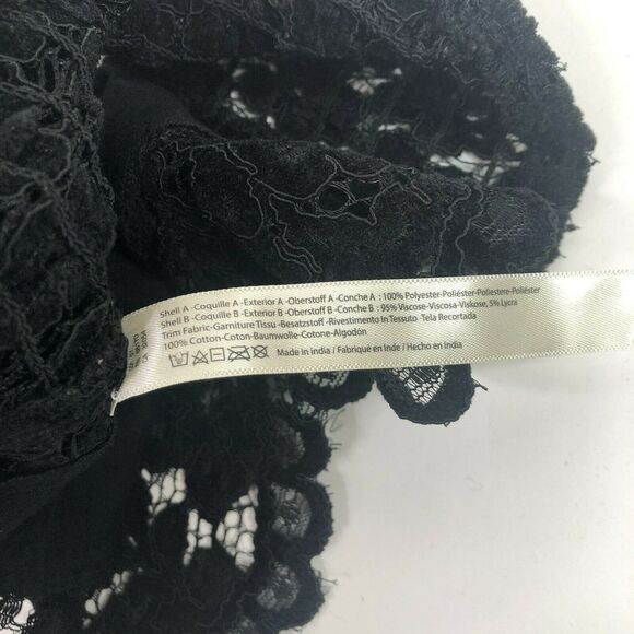 NEW Free People Black Celine Velvet Lace Bralette Small F19M05006 - Picture 7 of 7